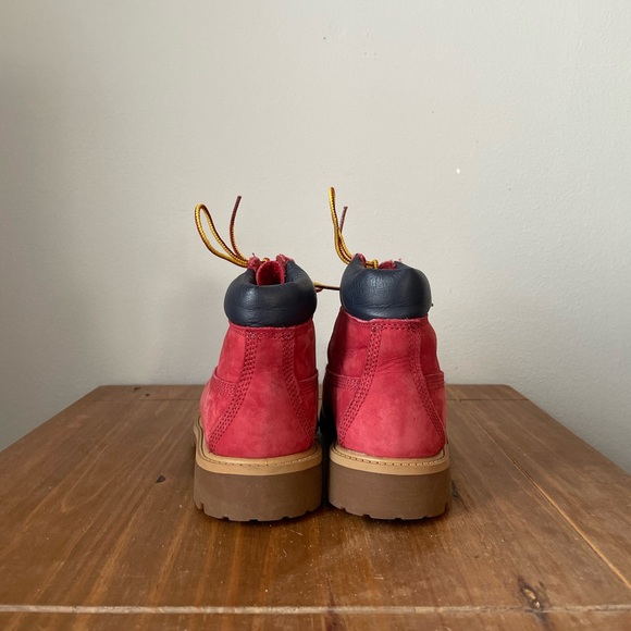 Timberland Youth Red Lace up Boots 2Y - Picture 3 of 5